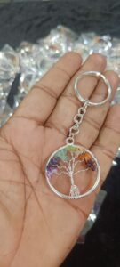 Mix Crystal Tree Keychain Bracelet